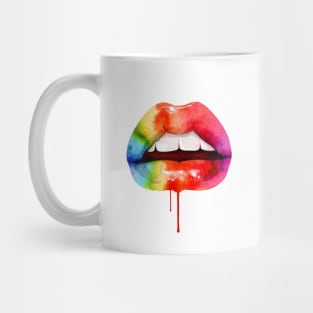 Rainbow lips Mug